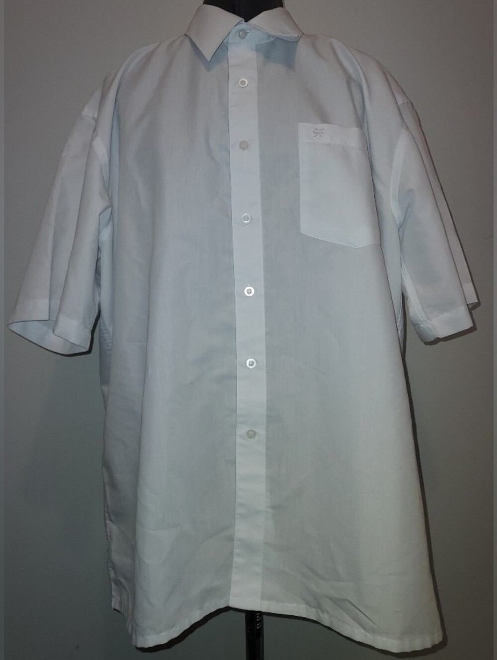 Vintage Gentleman Givenchy White Short Sleeve Button Down Shirt 17.5 XL